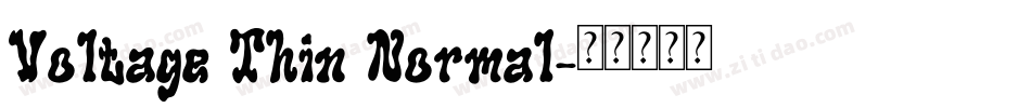 Voltage Thin Normal字体转换
